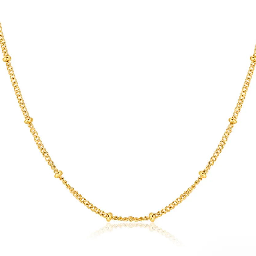 Elise dainty satellite ball chain necklace