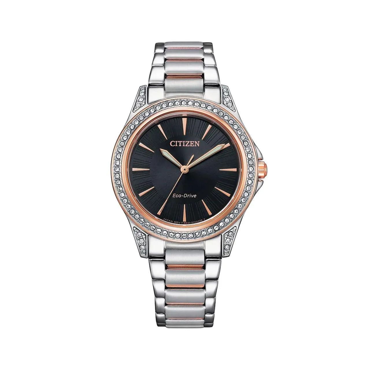 EM0946-58E - Ladies Stainless Two Tone Eco-Drive Watch