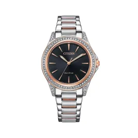 EM0946-58E - Ladies Stainless Two Tone Eco-Drive Watch