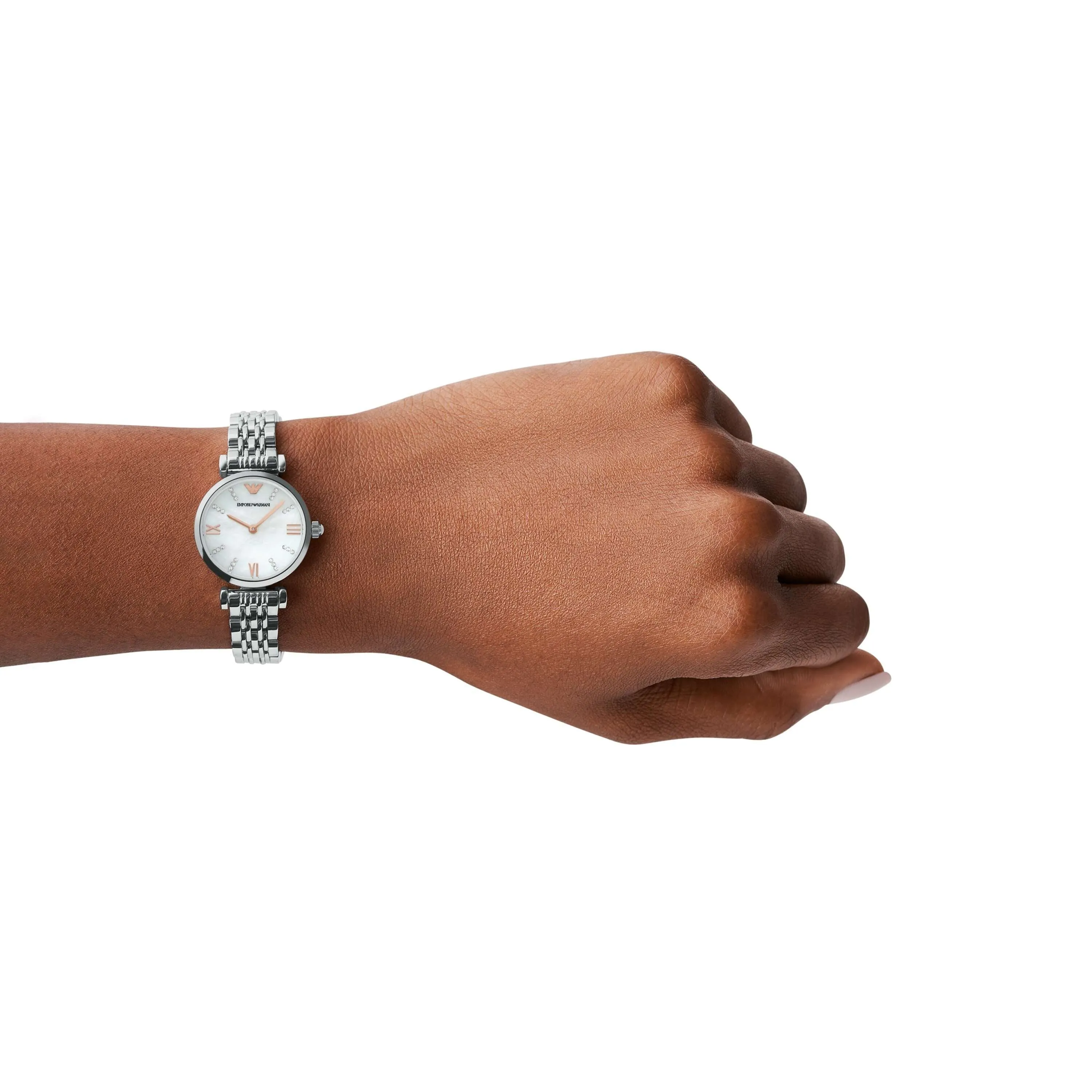 Emporio Armani Silver Tone Analogue Watch AR11204
