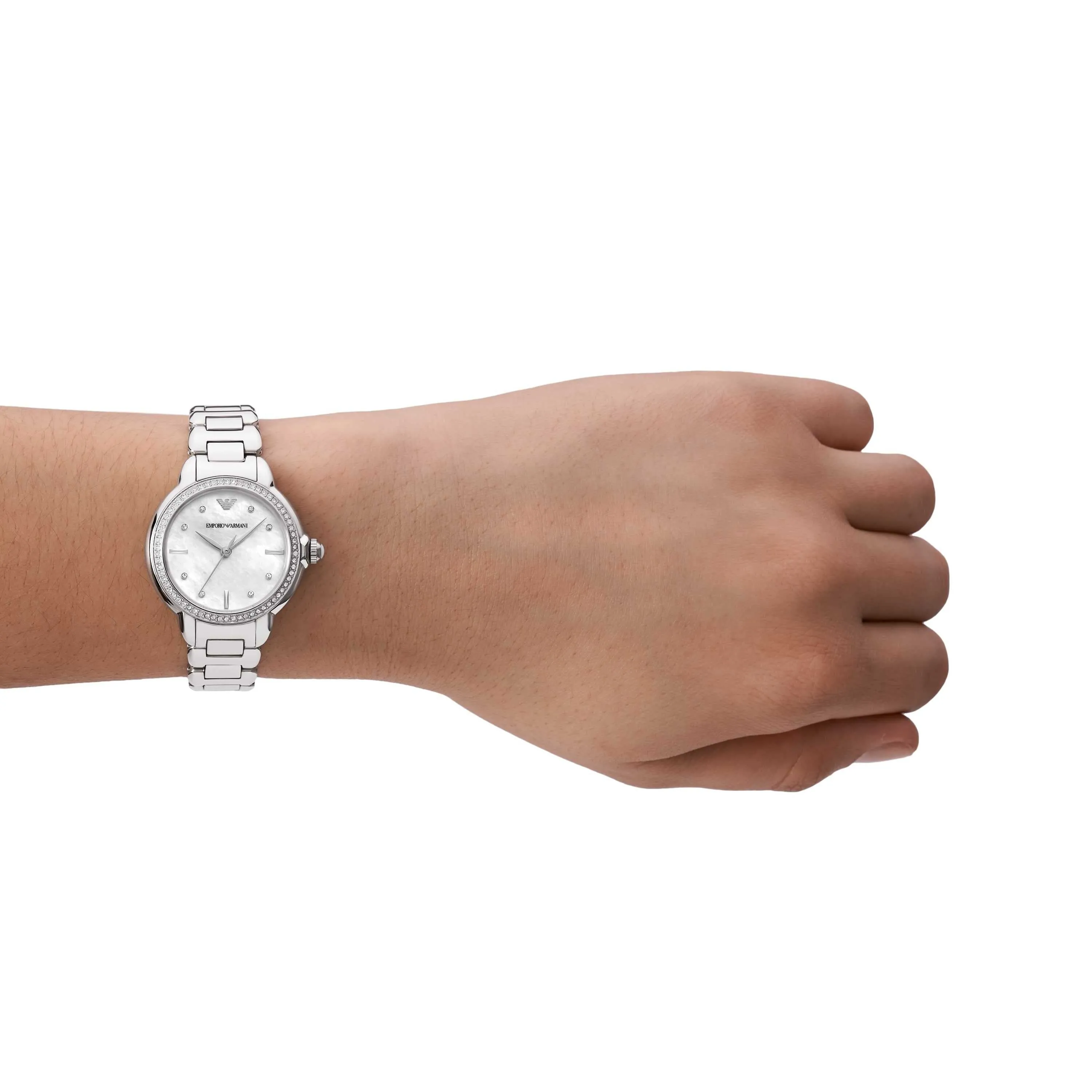 Emporio Armani Silver Tone Analogue Watch AR11596