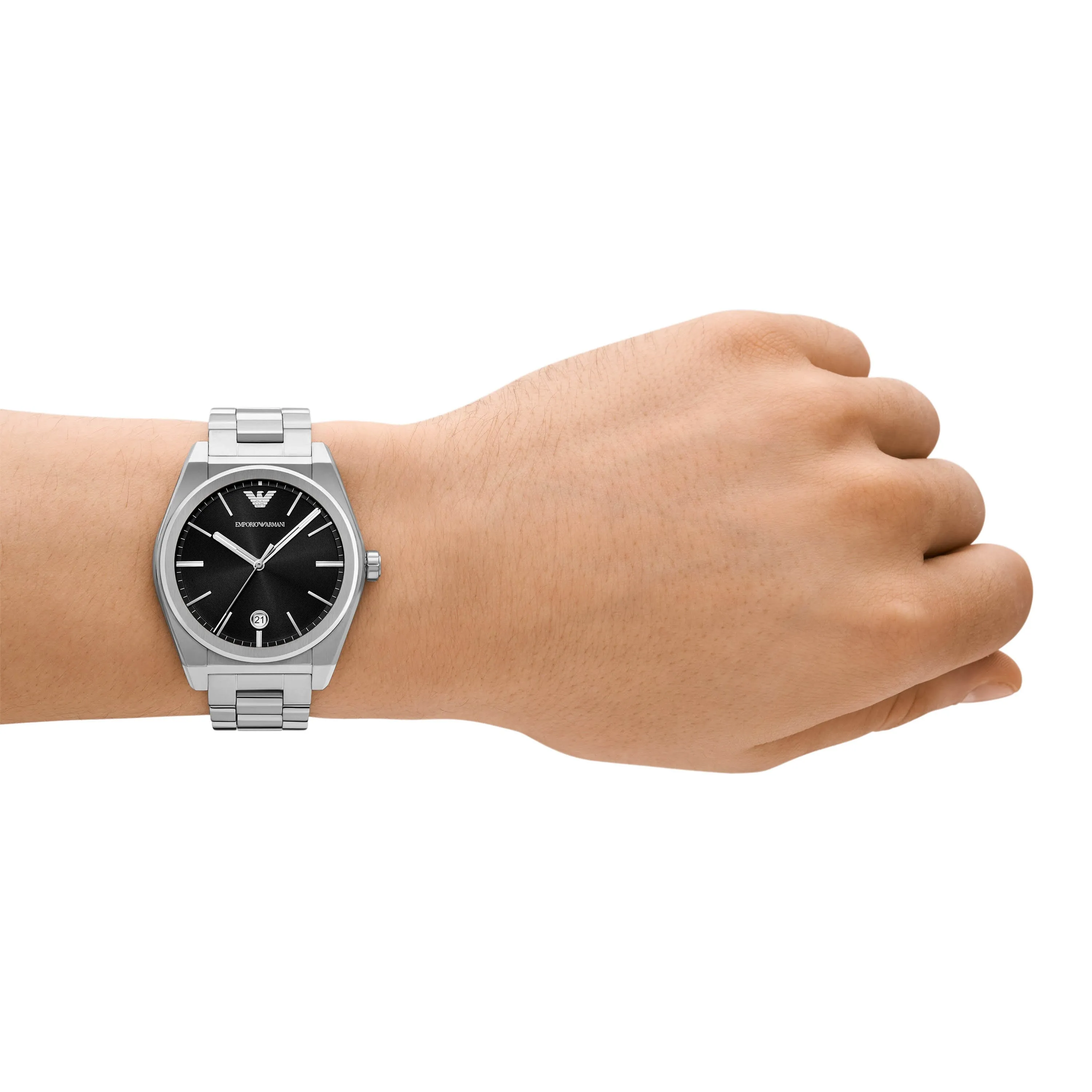 Emporio Armani Silver Tone Analogue Watch AR11622