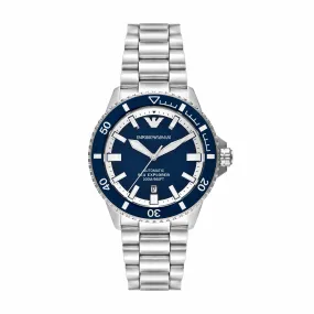 Emporio Armani Silver Tone Analogue Watch AR60079