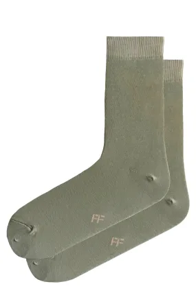 FOOT FEDERATION 240 STITCH MID-CALF COTTON MEN'S DRESS LIGHT GREEN