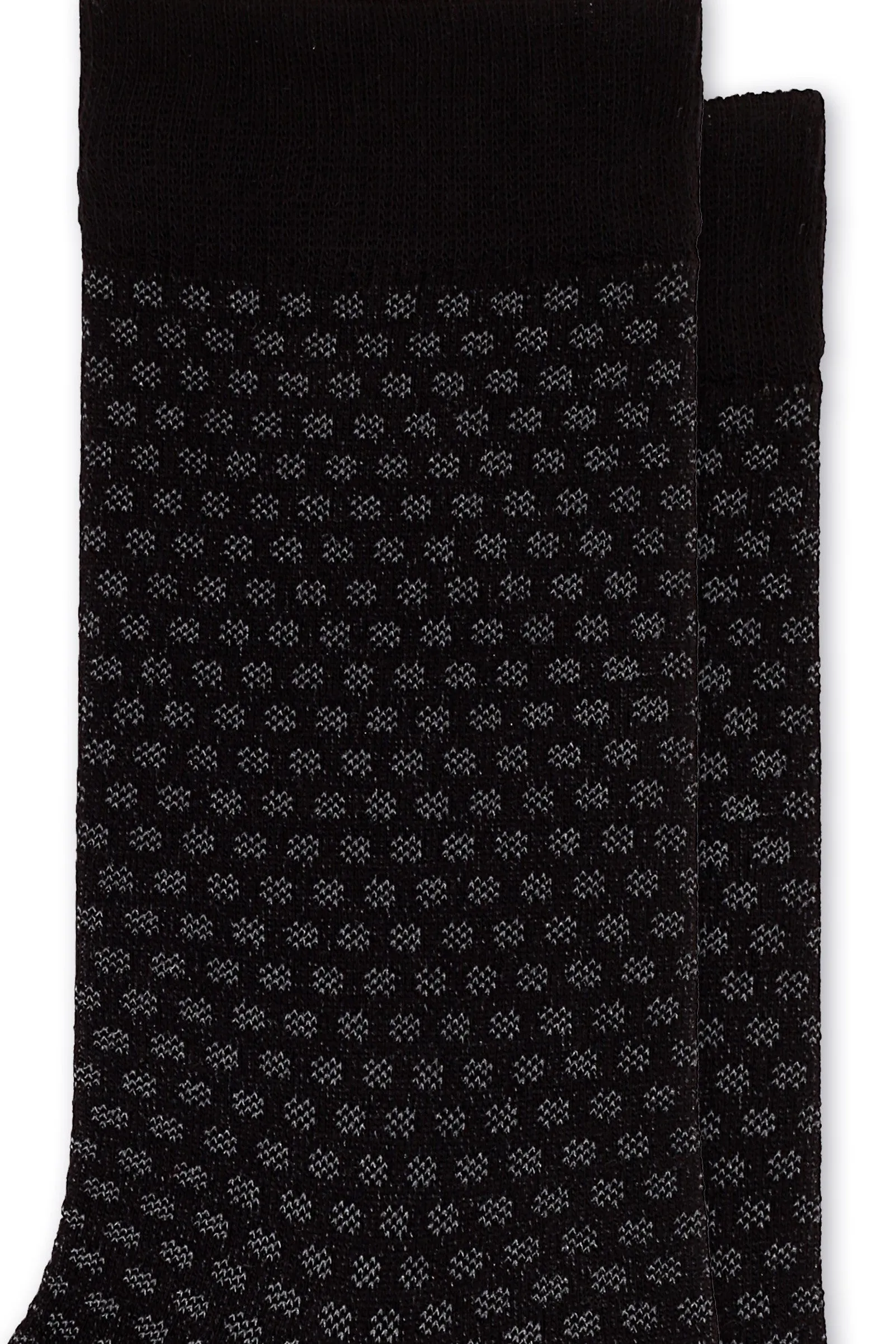FOOT FEDERATION GHOST PUNTO 200 STITCH MID-CALF COTTON MEN'S DRESS SOCK BLACK