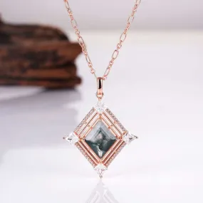 Fria Moss Agate Necklace