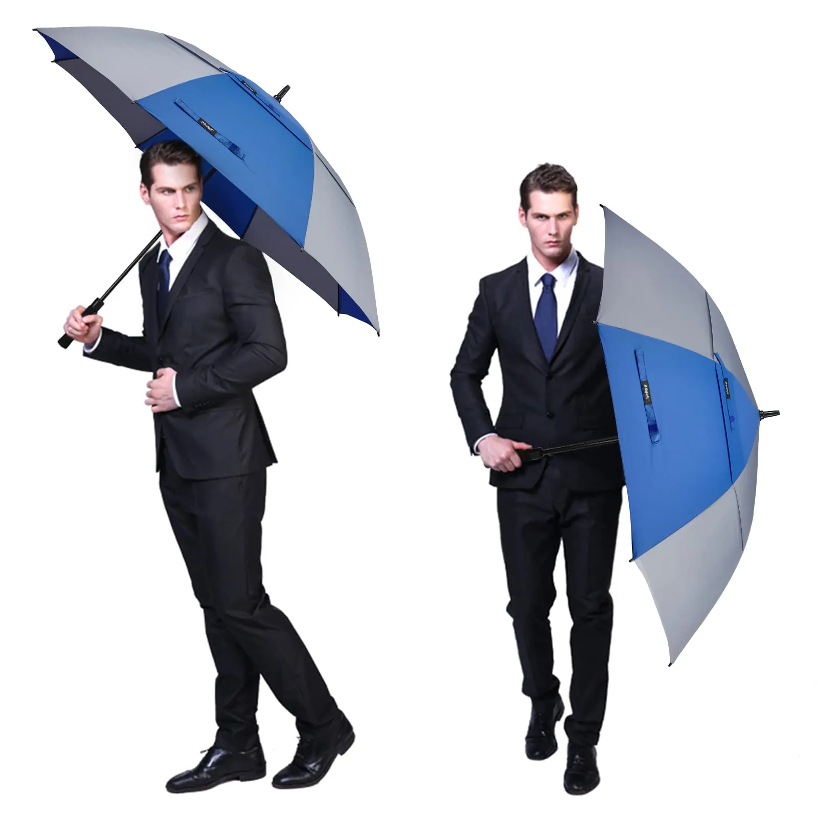 G4Free Automatic Open Golf Umbrella Double Canopy Vented Stick Umbrellas