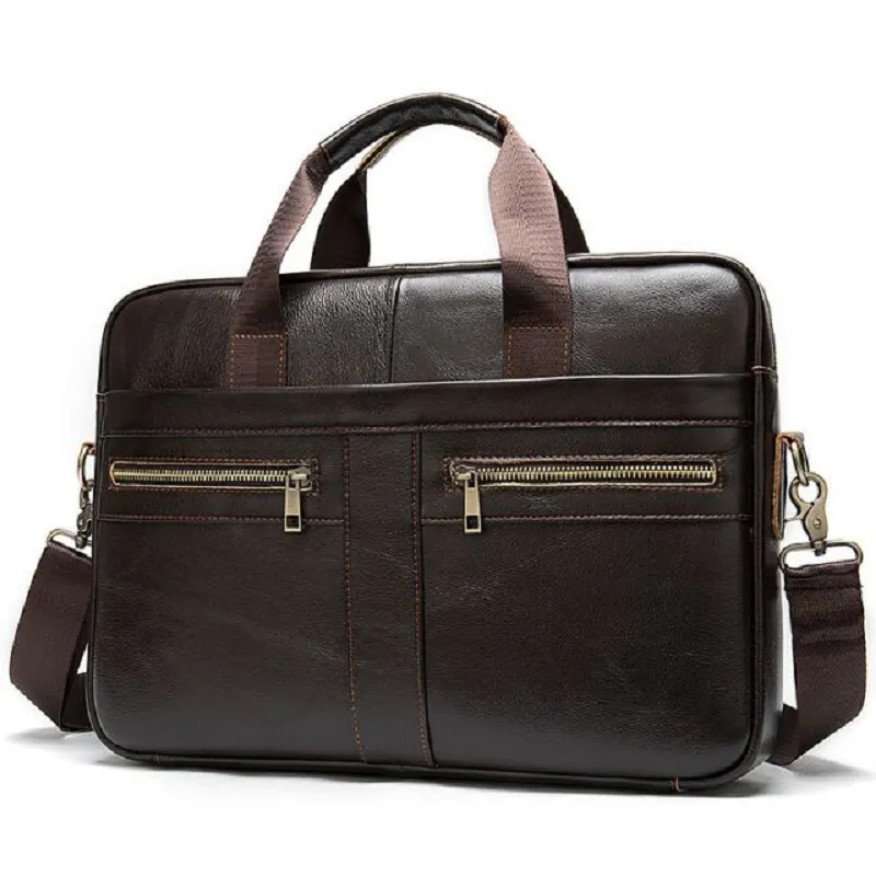 Genuine Leather Business Bag iciCosmetic