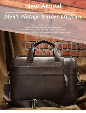 Genuine Leather Business Bag iciCosmetic
