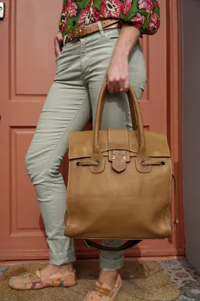 Girona Leather Tote Bag
