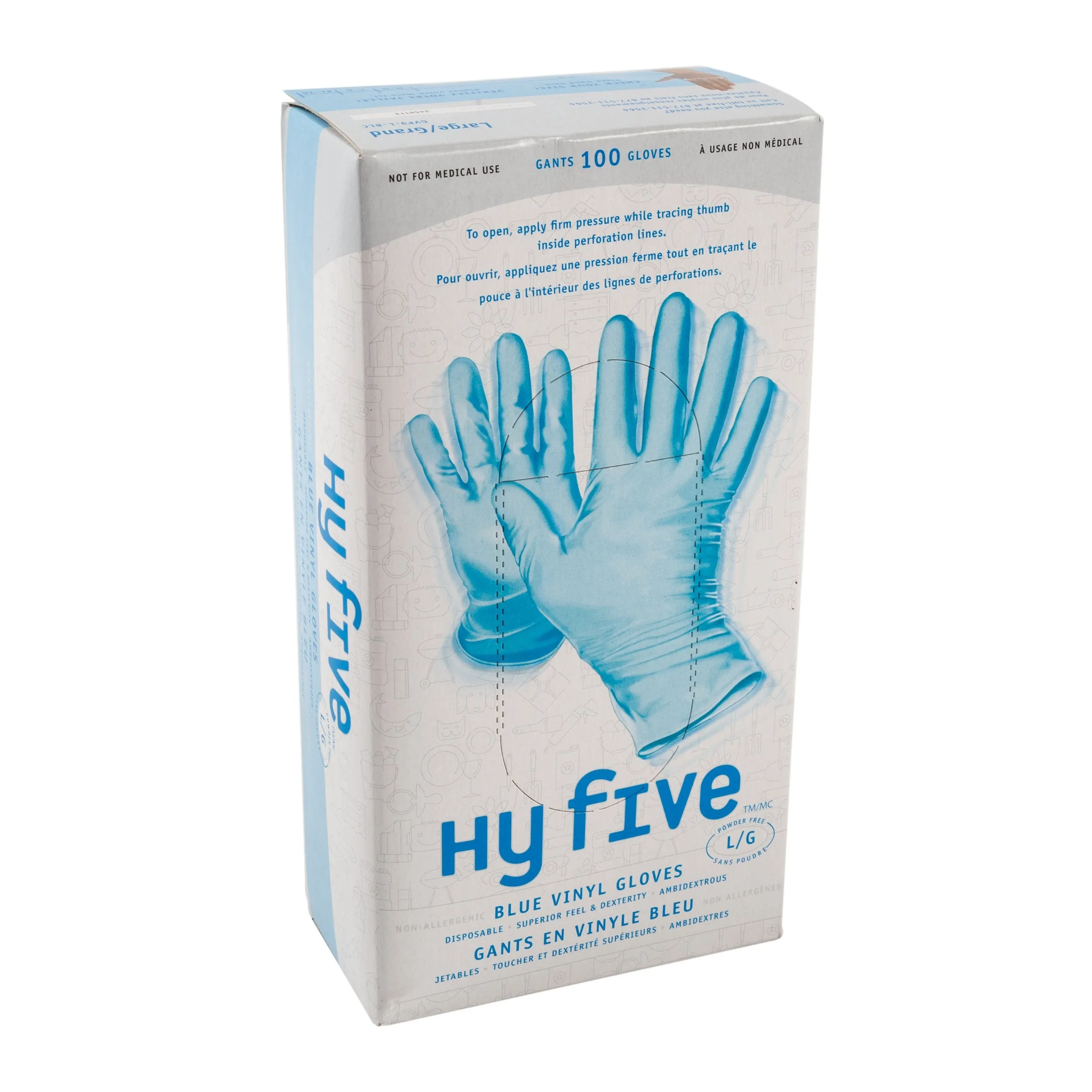 Glove FS Vinyl PF Blue, Case 100x10