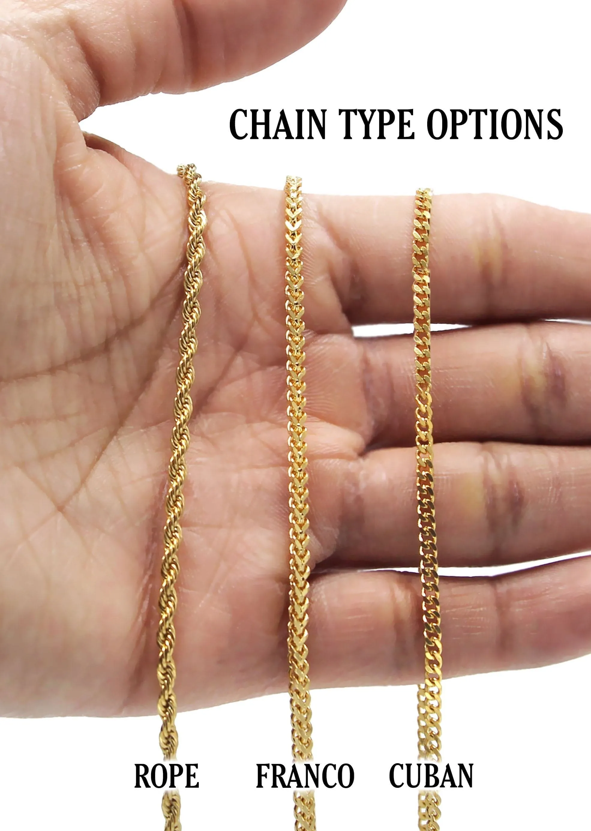 Gold Plated Cuban Link Chain & Melting Cross Pendant | Appx. 10.9 Grams