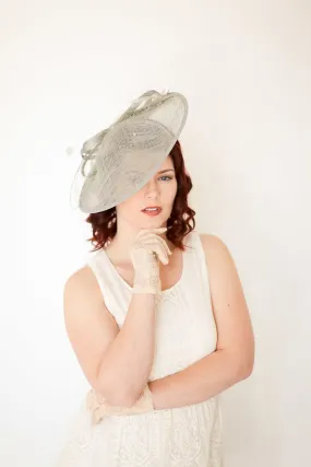 Gray Fascinator, Kentucky Derby Hat