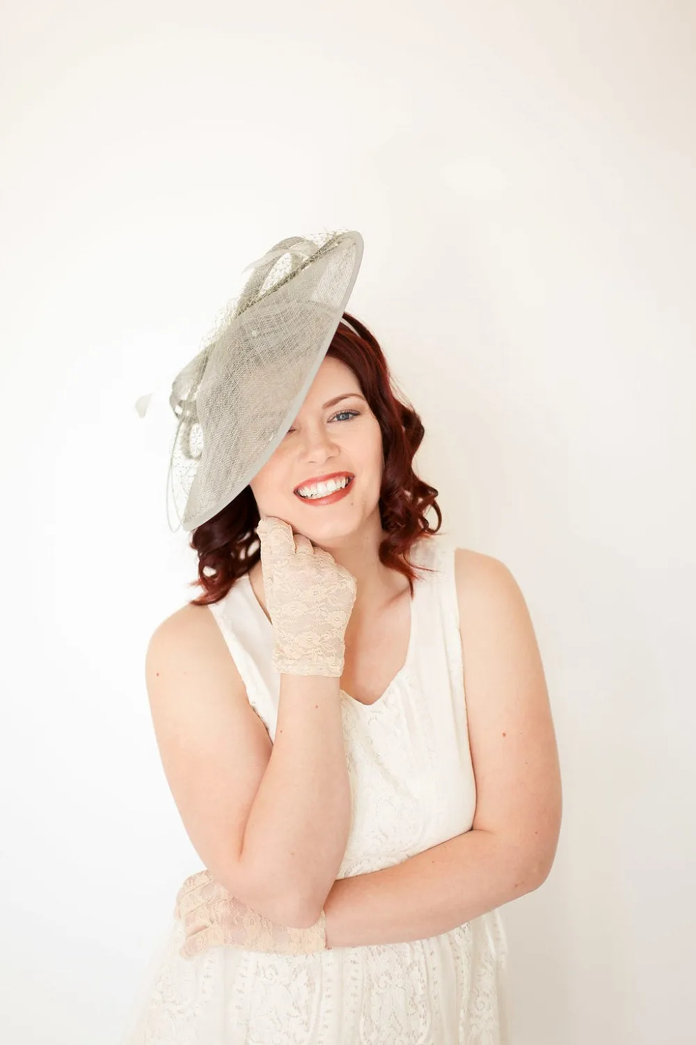 Gray Fascinator, Kentucky Derby Hat