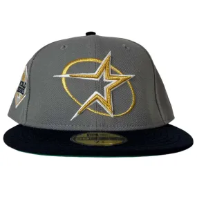 Gray Navy Circle Star Houston Astros New Era Hat 5950 Fitted designed by Whatafitted