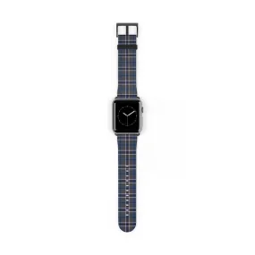 Grey Blue Tartan plaid Apple Watch Band