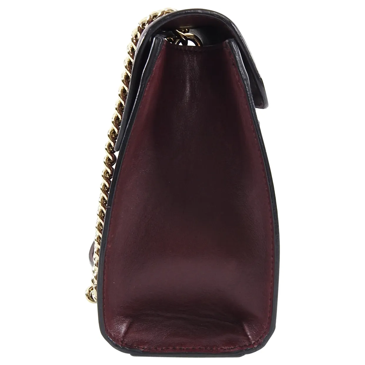 Gucci Burgundy Smooth Leather Emily Shoulder Bag