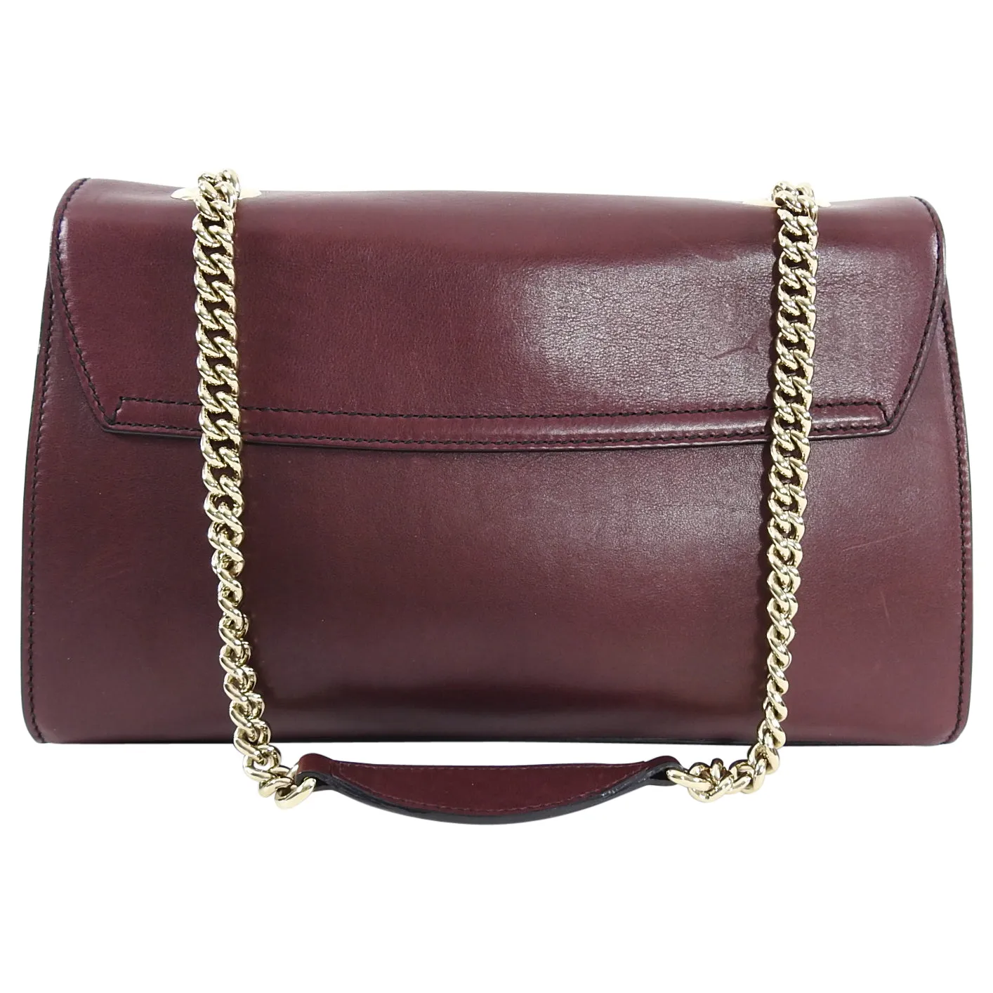 Gucci Burgundy Smooth Leather Emily Shoulder Bag