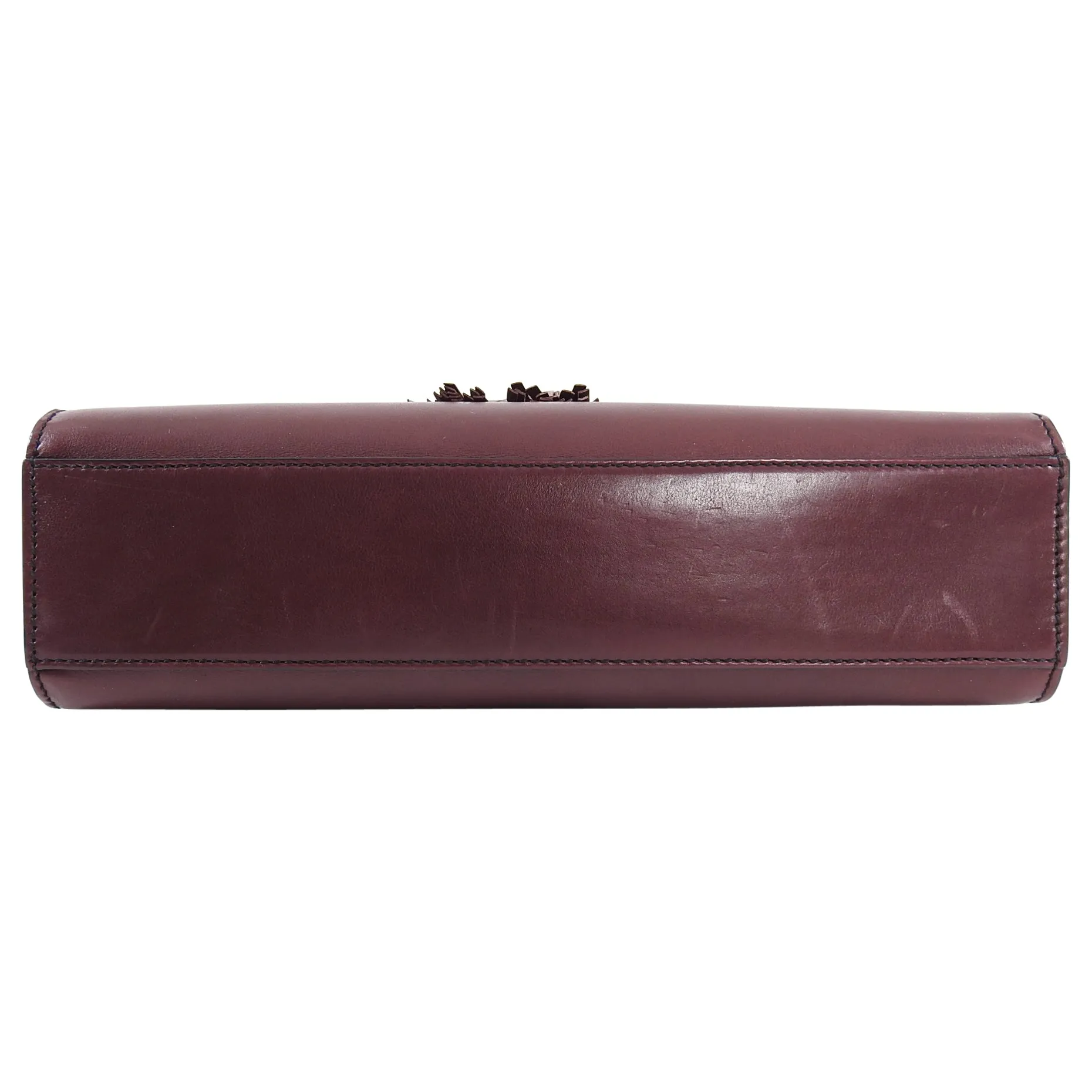 Gucci Burgundy Smooth Leather Emily Shoulder Bag