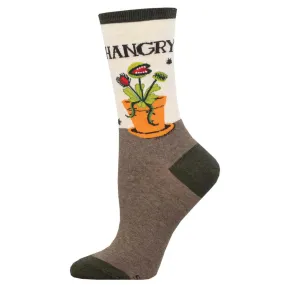Hangry (Ivory) Women's Crew Sock
