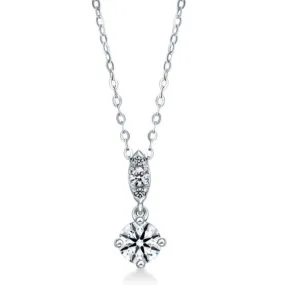 Hearts on Fire 18K White Gold Aerial Petite Drop Pendant Diamond .35ct Necklace