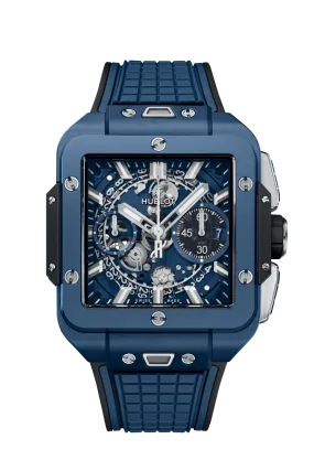 Hublot Square Bang Chronograph Blue Ceramic Men's Watch