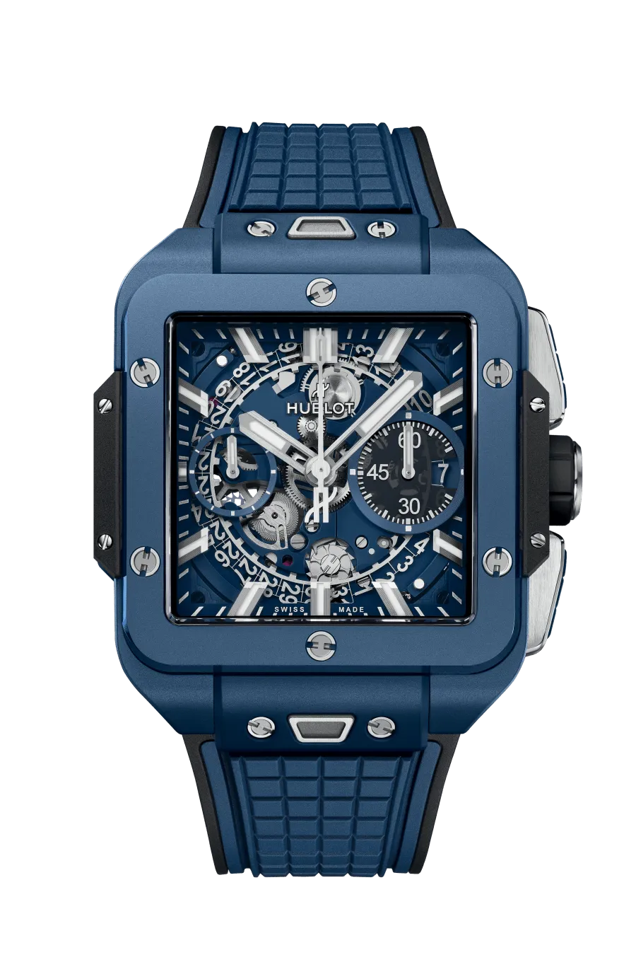 Hublot Square Bang Chronograph Blue Ceramic Men's Watch