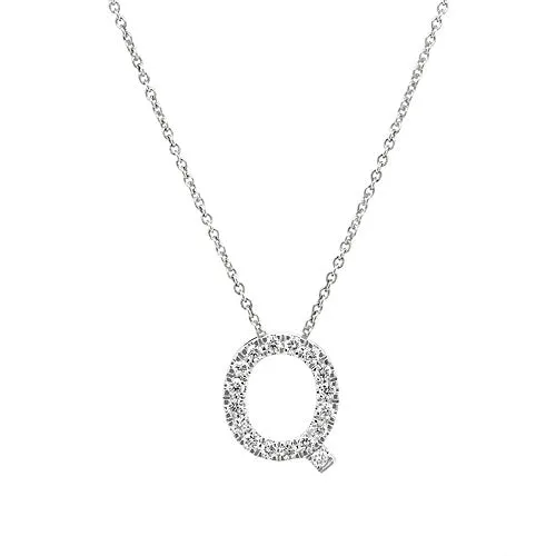 Initial Q Diamond Pendant