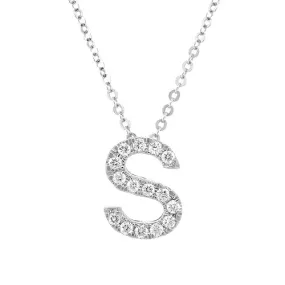 Initial S Diamond Pendant
