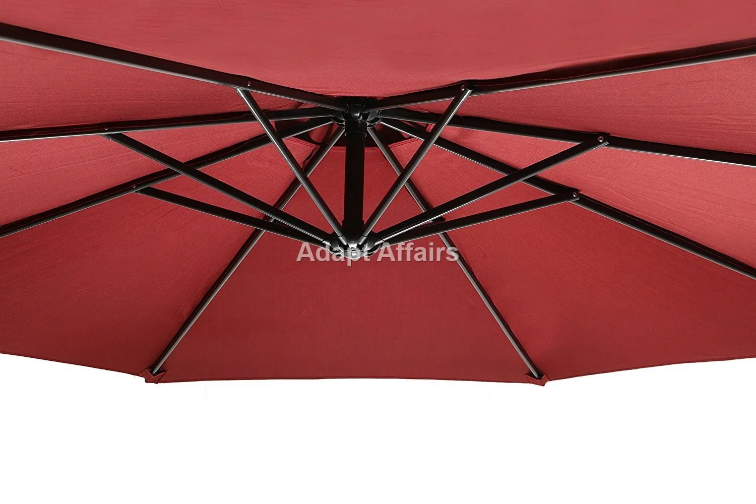 Invezo Side Pole Garden Umbrella (Maroon) with 9 ft diameter & 30 kgs Granite base - Outdoor Umbrella/Cantilever Umbrella/Patio Umbrella/Balcony Umbrella.