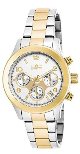 Invicta 19219 Women's Angel Silver Dial Two Tone Steel Chronograph Quartz Watch