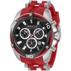Invicta Men's Chronograph Watch - Bolt Black and Silver Dial Strap | 31310