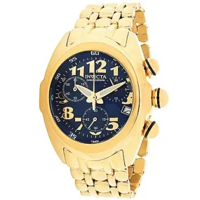 Invicta Men's Chronograph Watch - Lupah Blue Dial Gold Tone Bracelet | 31412