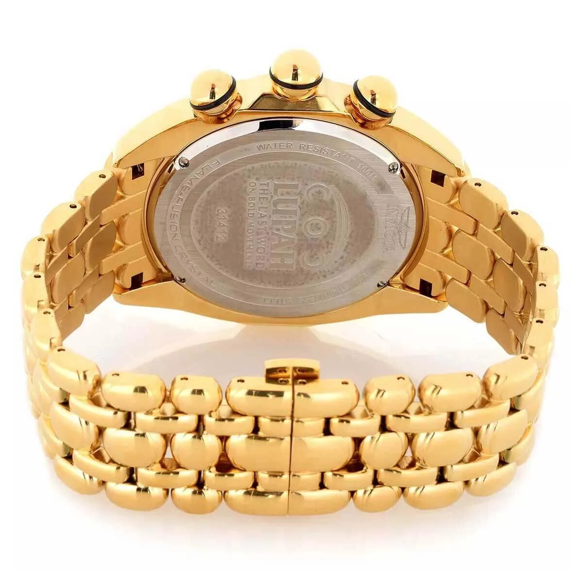 Invicta Men's Chronograph Watch - Lupah Blue Dial Gold Tone Bracelet | 31412