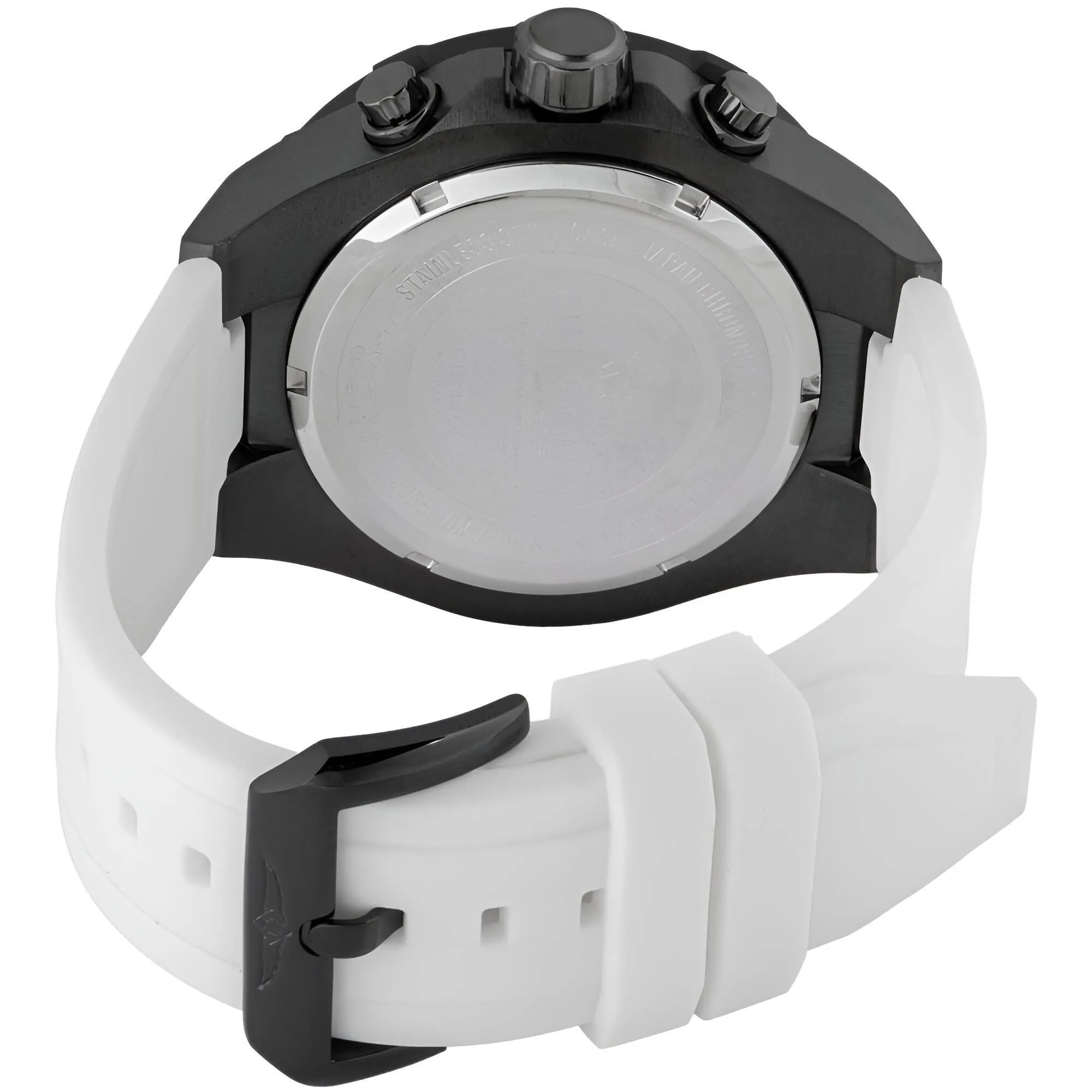 Invicta Men's Watch - Aviator Chronograph Black Dial White Silicone Strap | 39900