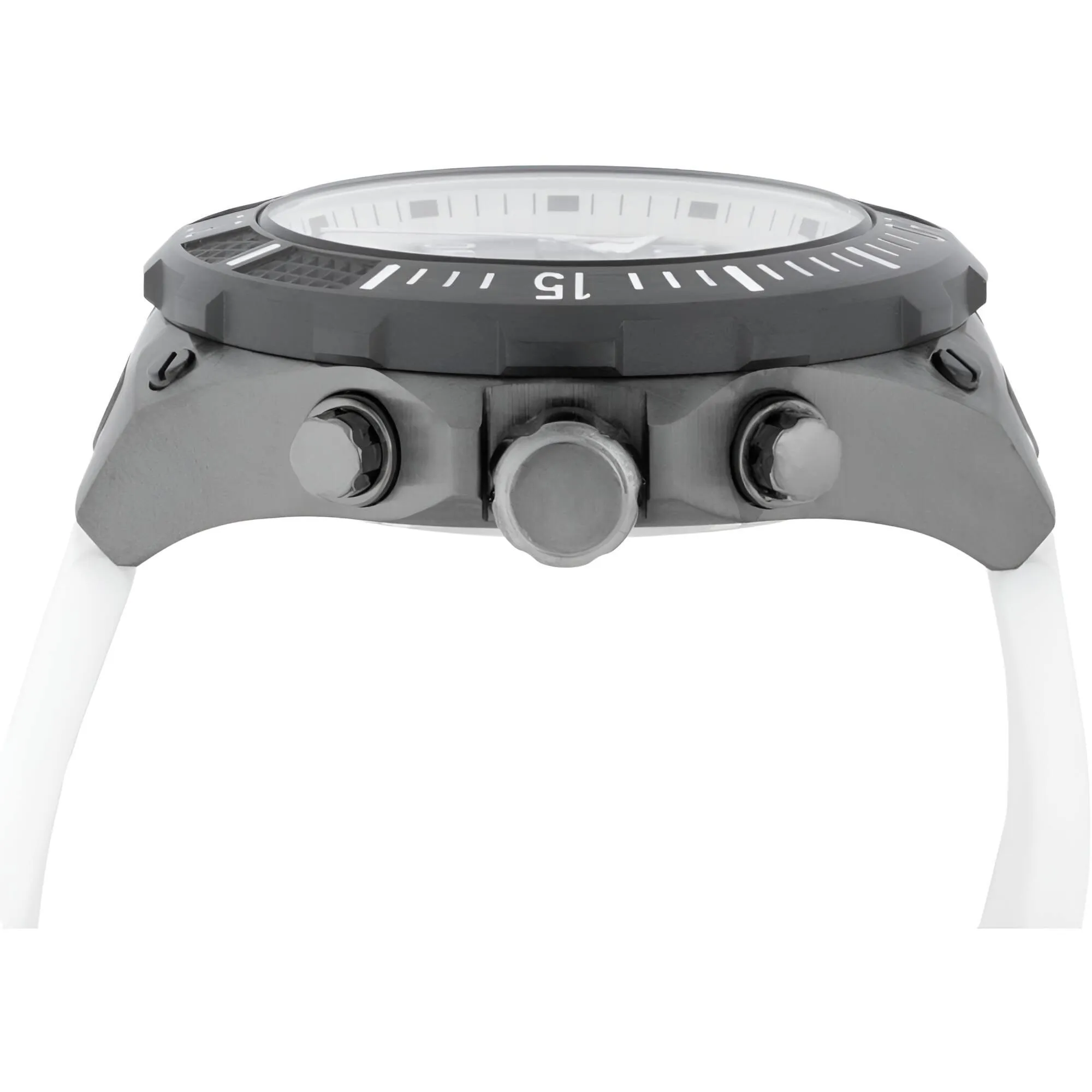 Invicta Men's Watch - Aviator Chronograph Black Dial White Silicone Strap | 39900