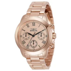Invicta Women's Chronograph Watch - Specialty Quartz Rose Gold Dial Bracelet | 34422