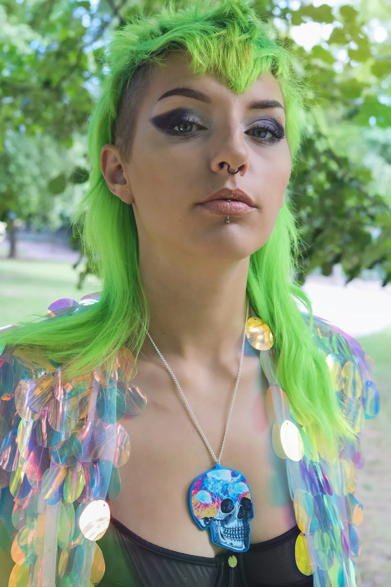 Jellyfish Skull Statement Necklace