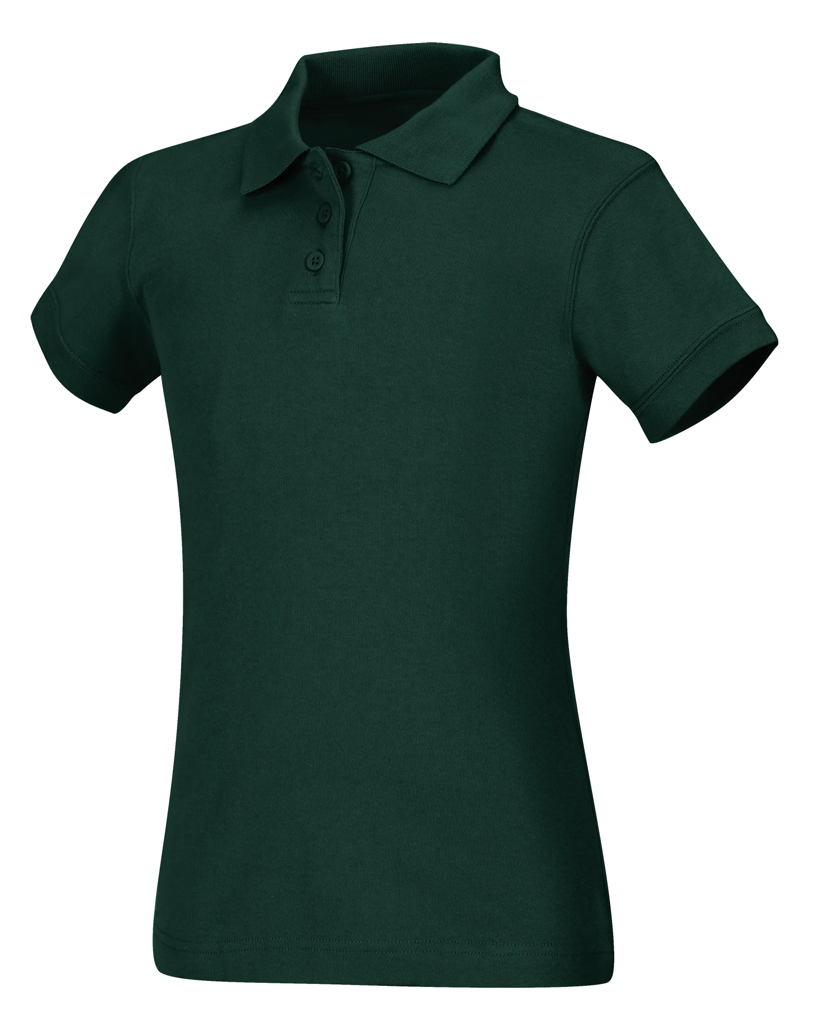 Juniors Short Sleeve Fitted Interlock Polo