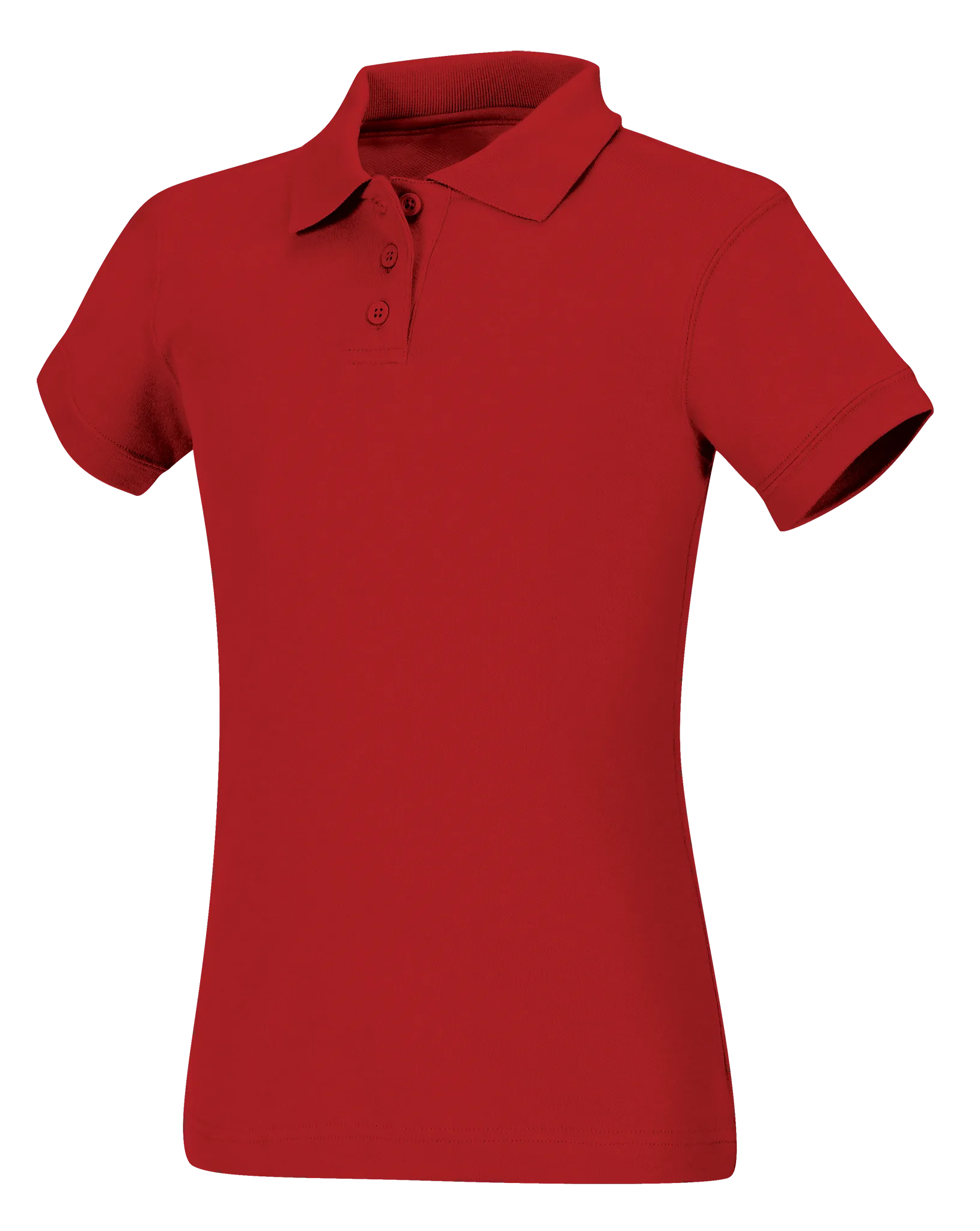Juniors Short Sleeve Fitted Interlock Polo