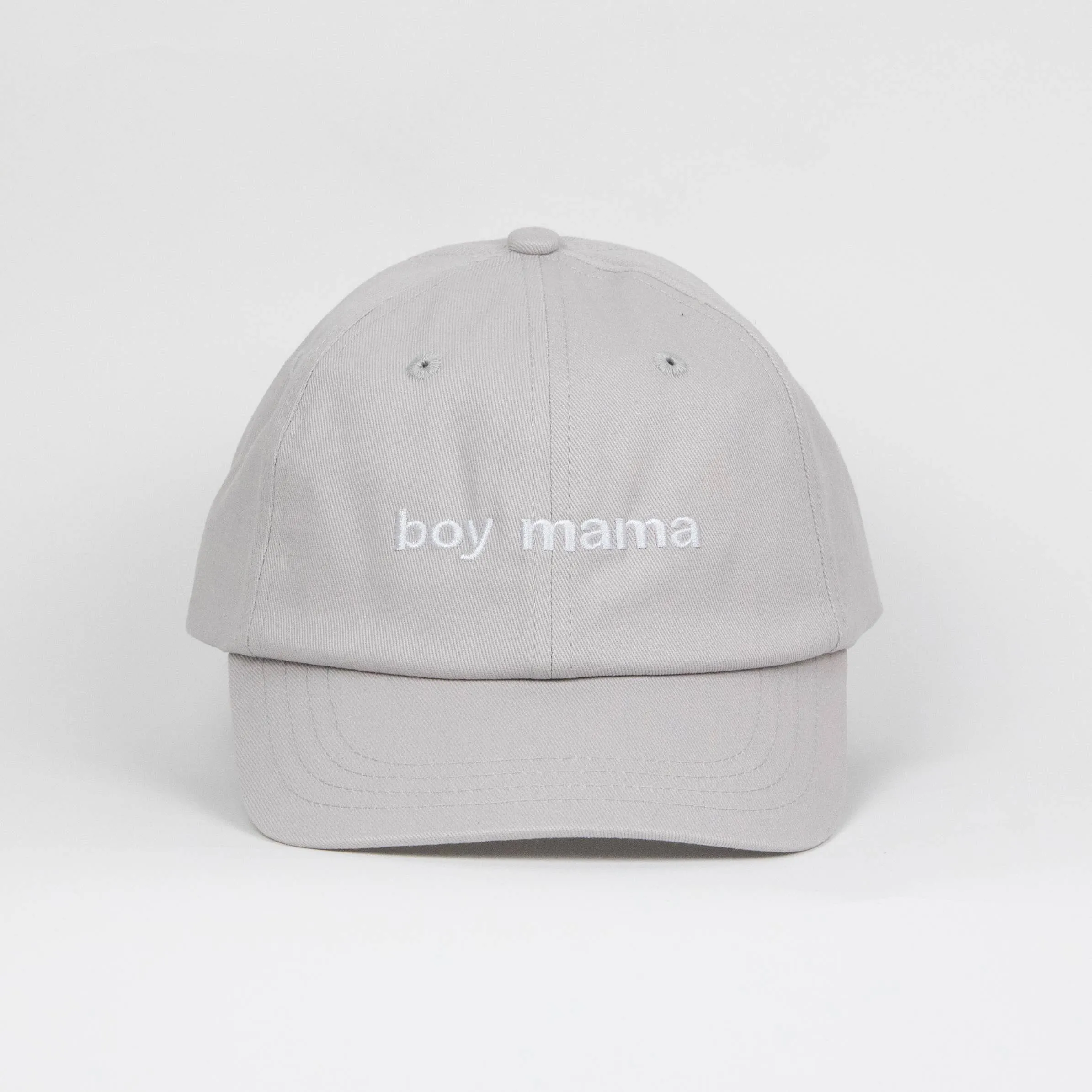LĒ·LĀ·LŌ - Boy Mama Embroidery Dad Cap - Lt Gray