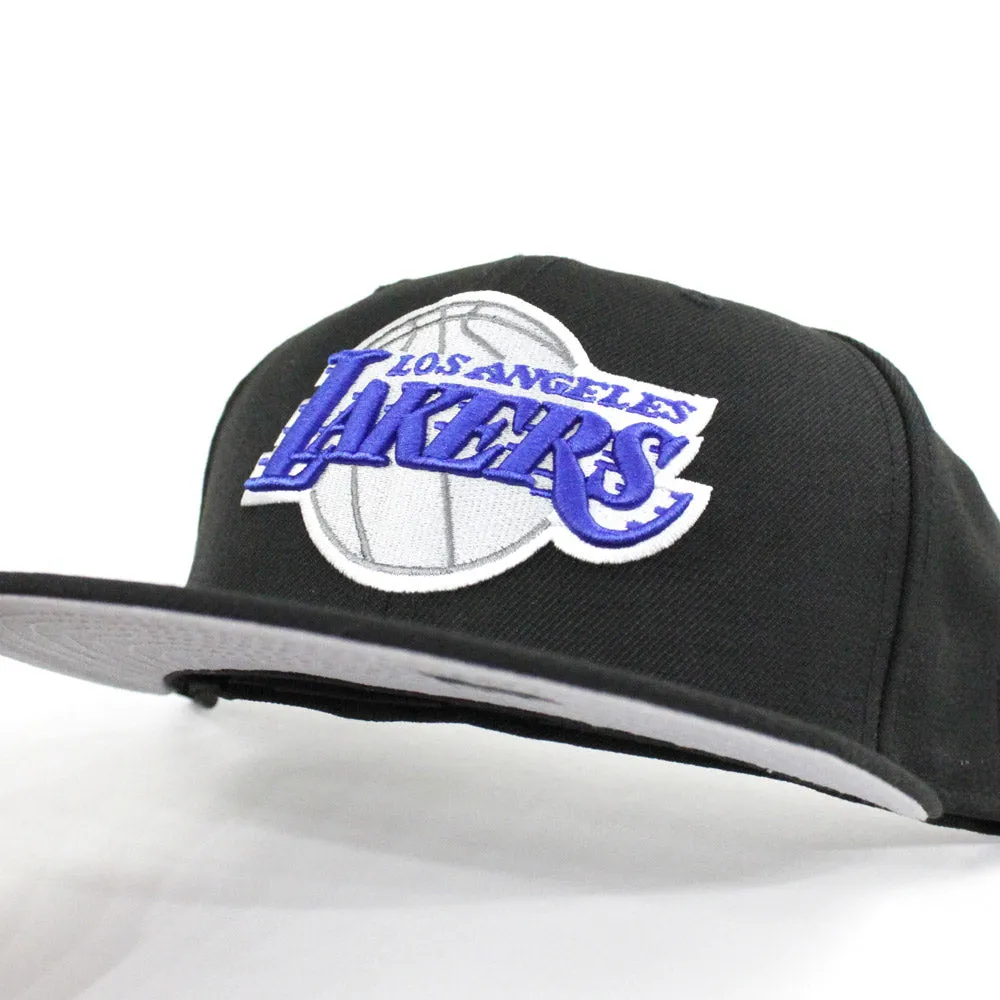 Los Angeles Lakers New Era 59Fifty Fitted Hat (Black Gray Under Brim)