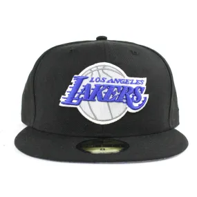 Los Angeles Lakers New Era 59Fifty Fitted Hat (Black Gray Under Brim)