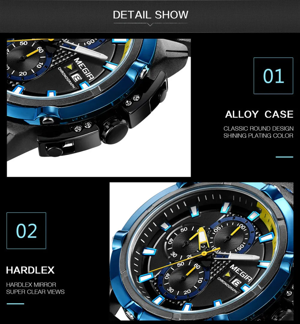 Men's Fashion Sport Water-Resistant Quartz Wristwatch