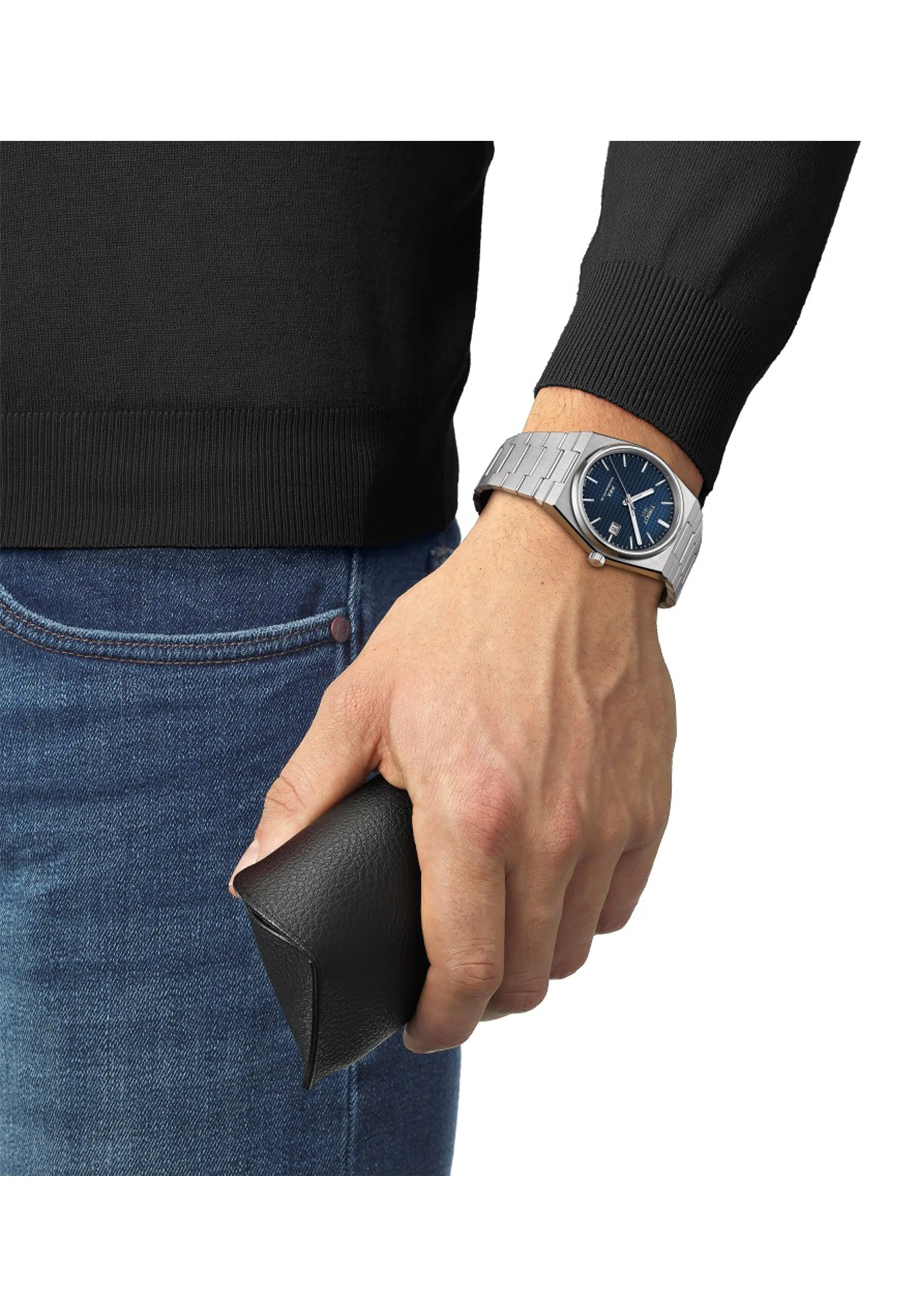 Mens Tissot PRX Powermatic 80 Blue Dial Bracelet Watch