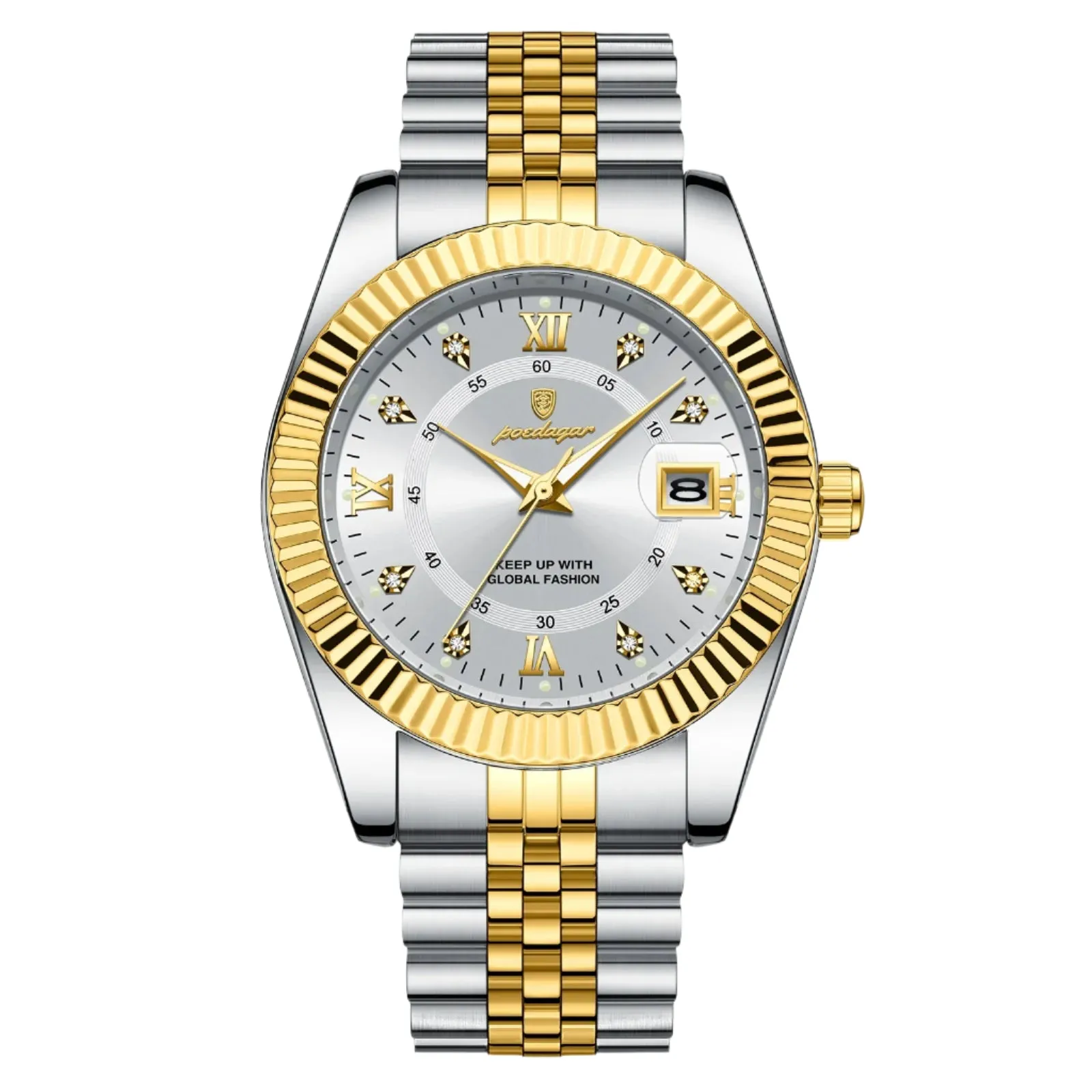 Men's Watch - Waterproof, Luminous Date, Quartz Stainless Steel Wristwatch with Box, Reloj Masculino