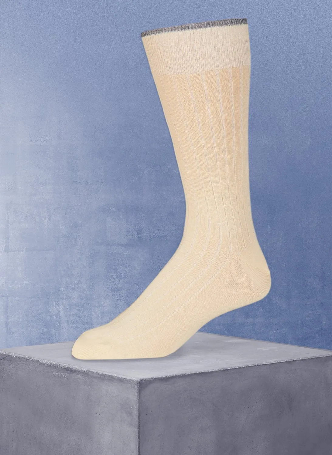 Mercerized Cotton Sock in Yellow
