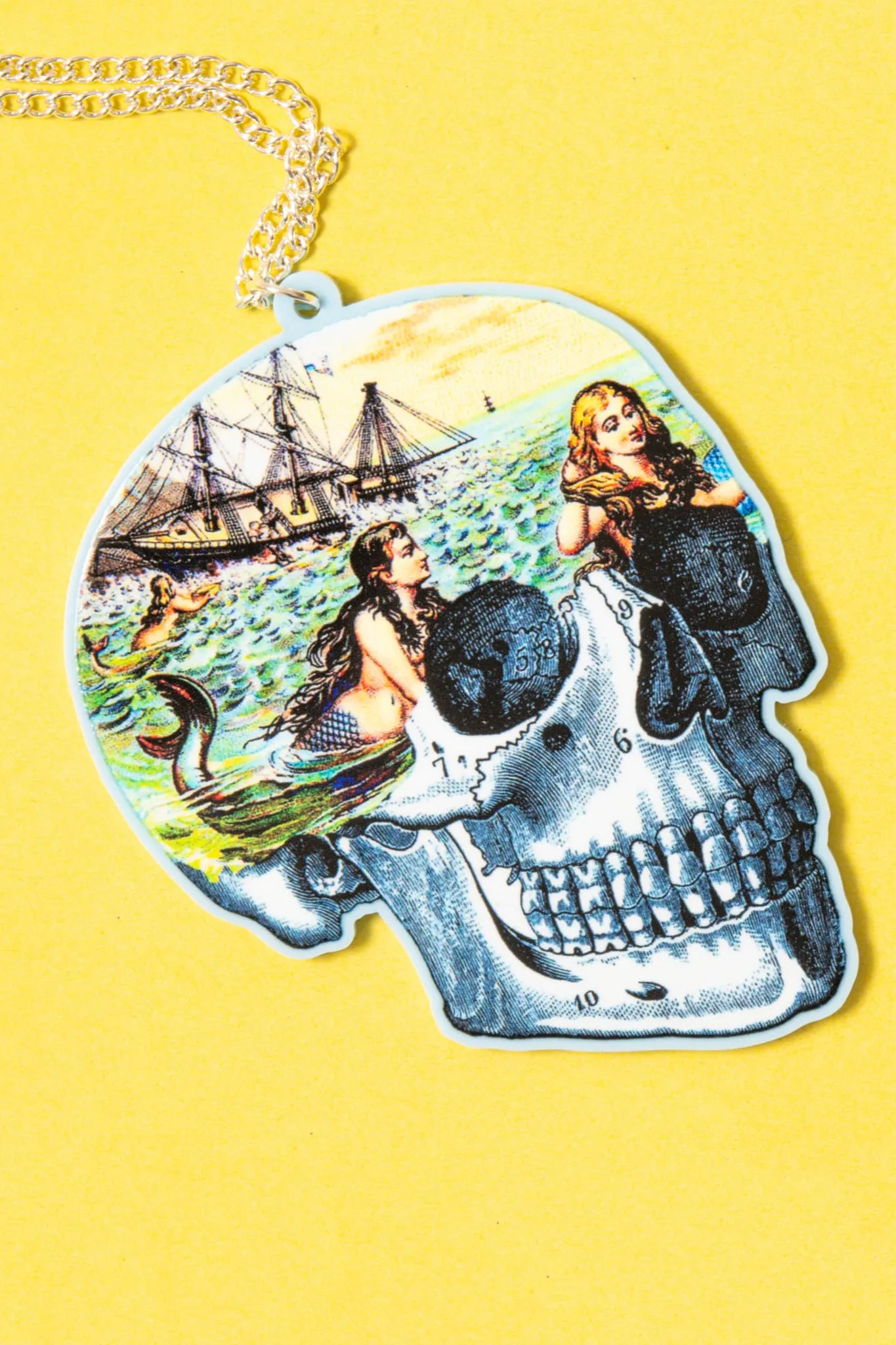 Mermaid Skull Statement Necklace
