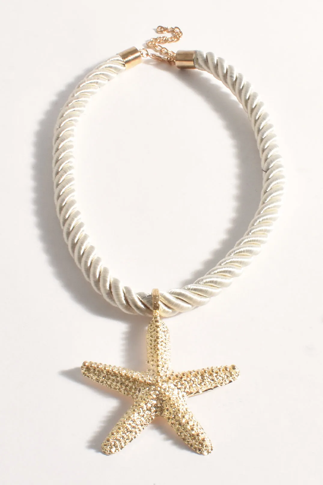 Metal Starfish Cord Necklace