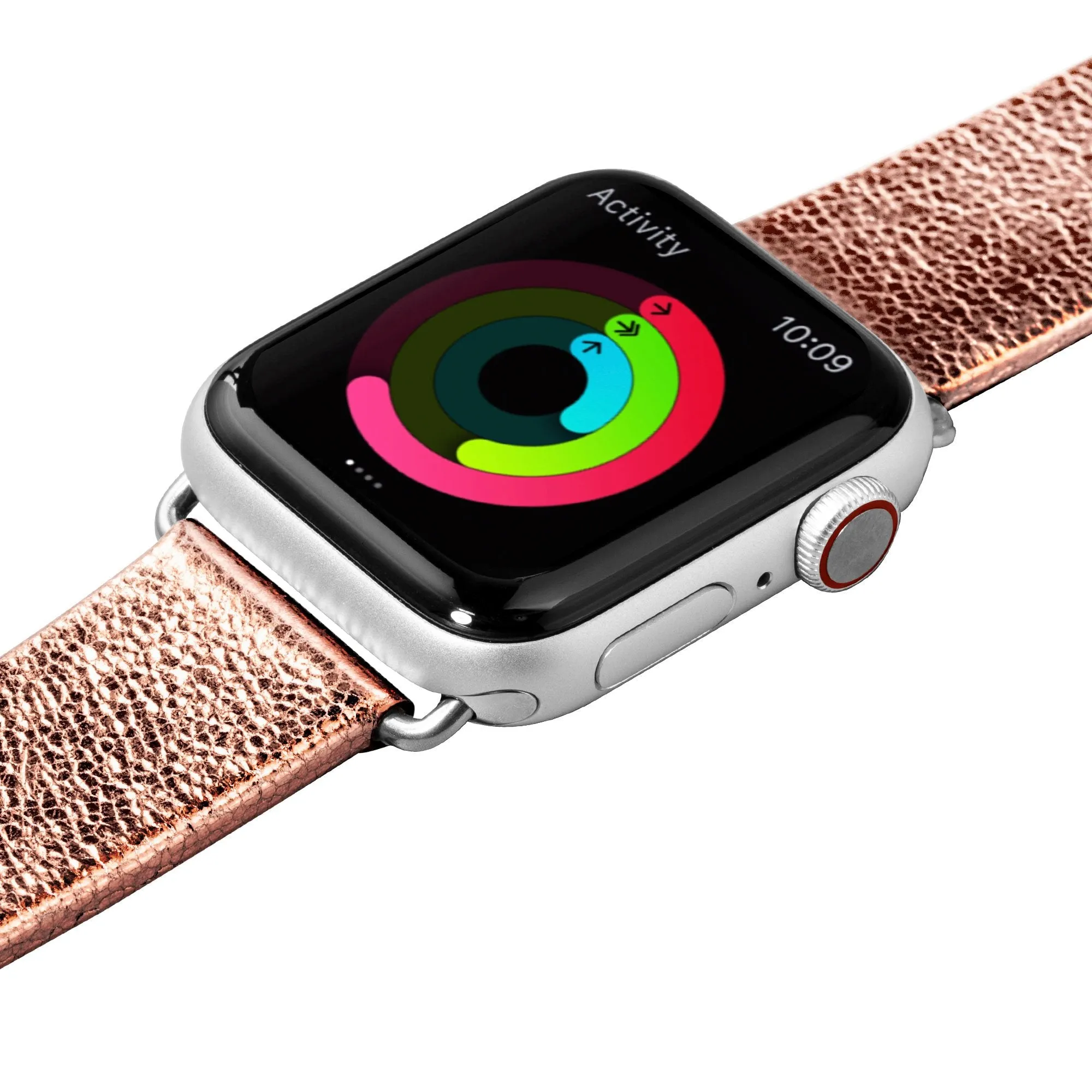 METALLIC Leather Watch Strap for Apple Watch Series 4-10 & SE & ULTRA